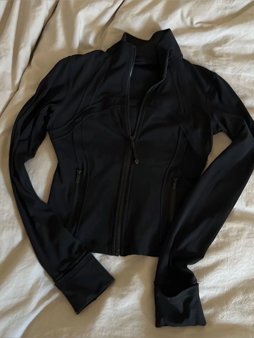 Black Nulu Define Crop Jacket - Picture 2 of 5